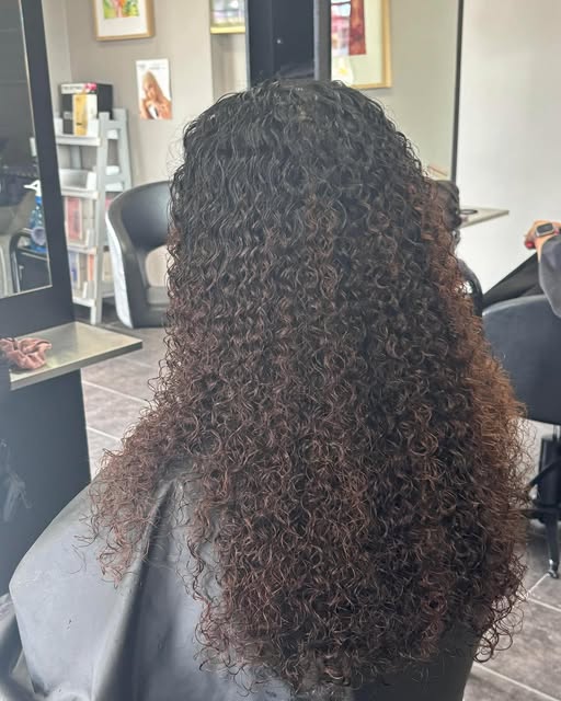 A spiral perm with defined curls
