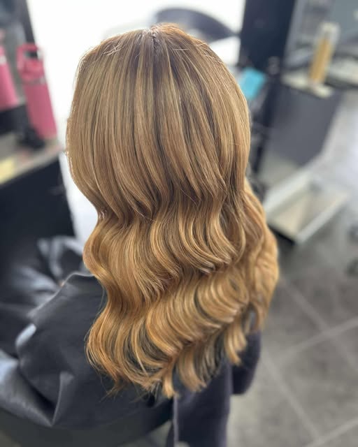A colour change before and after